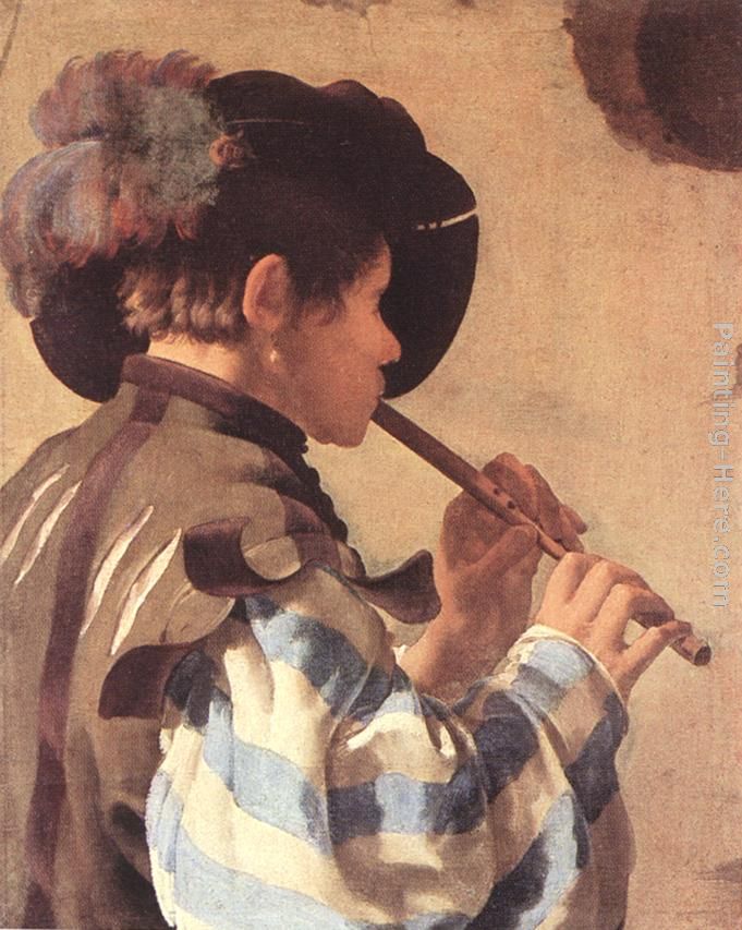 The Flute Player painting - Hendrick Terbrugghen The Flute Player art painting The Flute Player painting - Hendrick Terbrugghen The Flute Player art painting